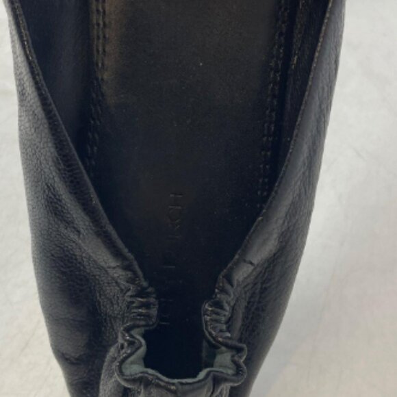 Tory Burch Womens Black Leather Formal Round Toe Slip-On Flat Slippers Size 10 - Picture 5 of 8